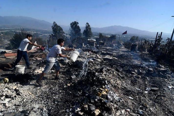 [FOTOS] Las desoladoras imágenes que ha dejado el incendio en Limache