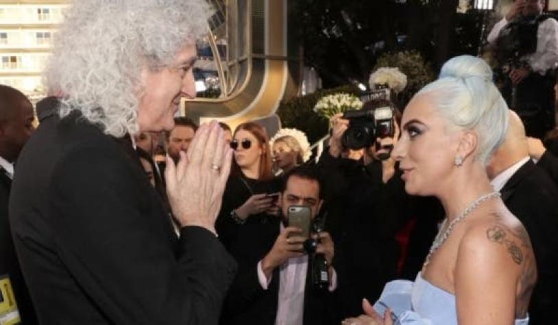 [VIDEO] El simbólico saludo de Brian May a Lady Gaga en los Globos de Oro 2019
