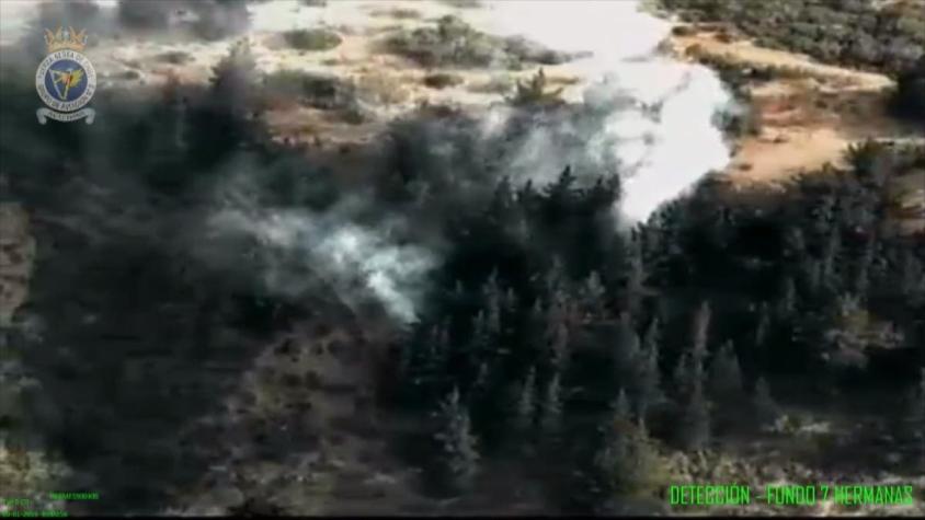 [VIDEO] Avión no tripulado combate incendios