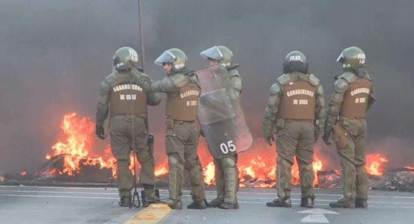 [VIDEO] 8 detenidos tras protestas contra la "Ley de la Jibia" en Talcahuano