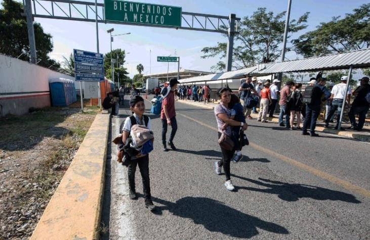 Caravana centroamericana de migrantes ingresa a México de manera ordenada