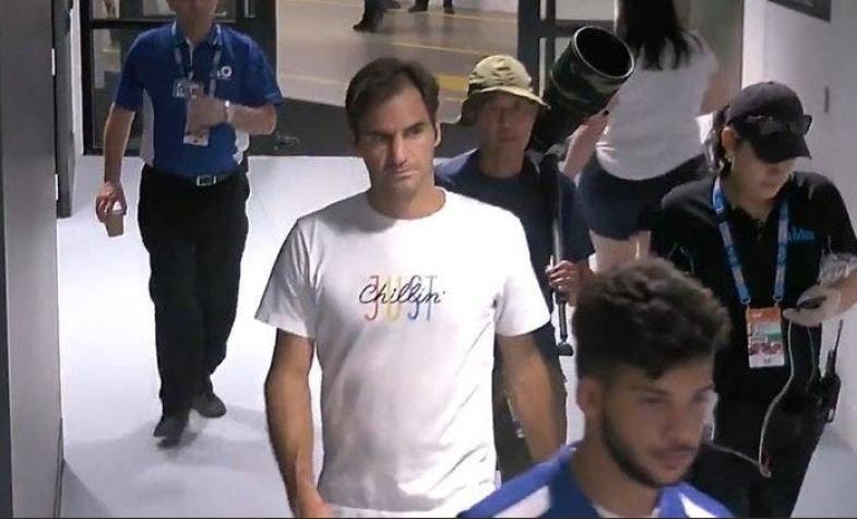 [VIDEO] Guardia le negó el acceso a Roger Federer por no llevar acreditación
