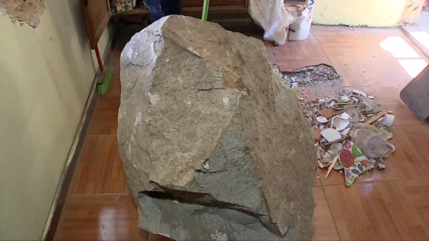 [VIDEO] Roca destruye casa en Andacollo