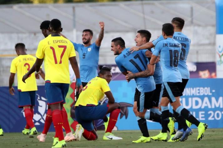 Uruguay trepó a la cima del grupo B tras derrotar a Ecuador en el Sudamericano Sub 20