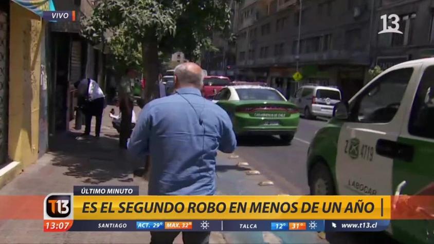 [VIDEO] Roban armería en el centro de Santiago por segunda vez en menos de 4 meses