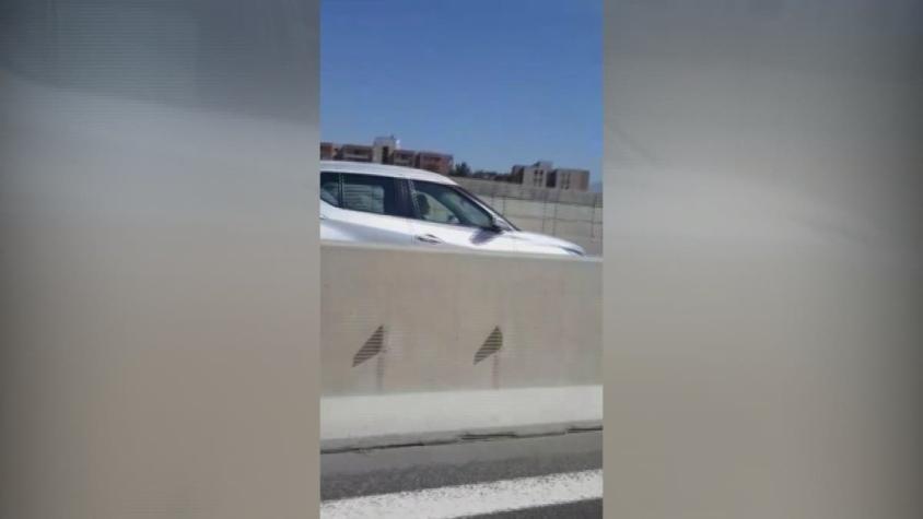 [VIDEO] Conductora manejó casi 2 kilómetros contra el tránsito por la Costanera Norte