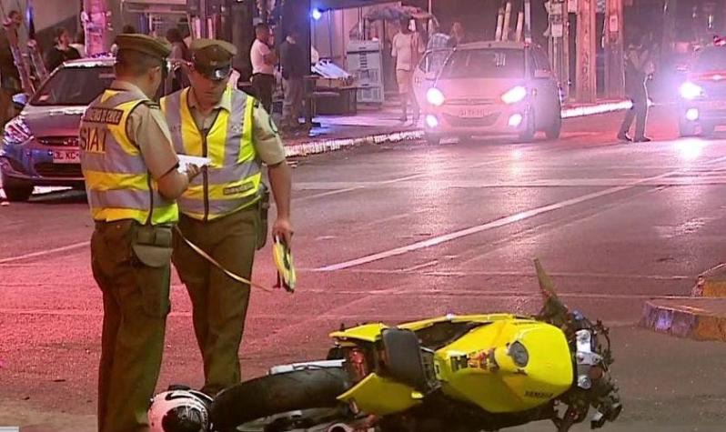 [VIDEO] Carabinero fallece en accidente de tránsito a bordo de su motocicleta en Pudahuel