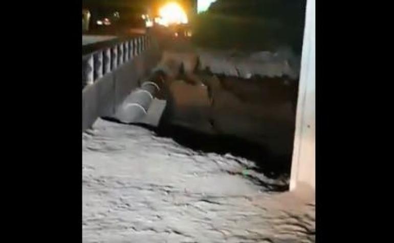 [VIDEO] "Golpe de agua" en caudal del río San José alerta a las autoridades en Arica