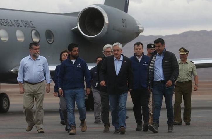 Presidente Piñera declara zona de catástrofe para la provincia de El Loa por lluvias