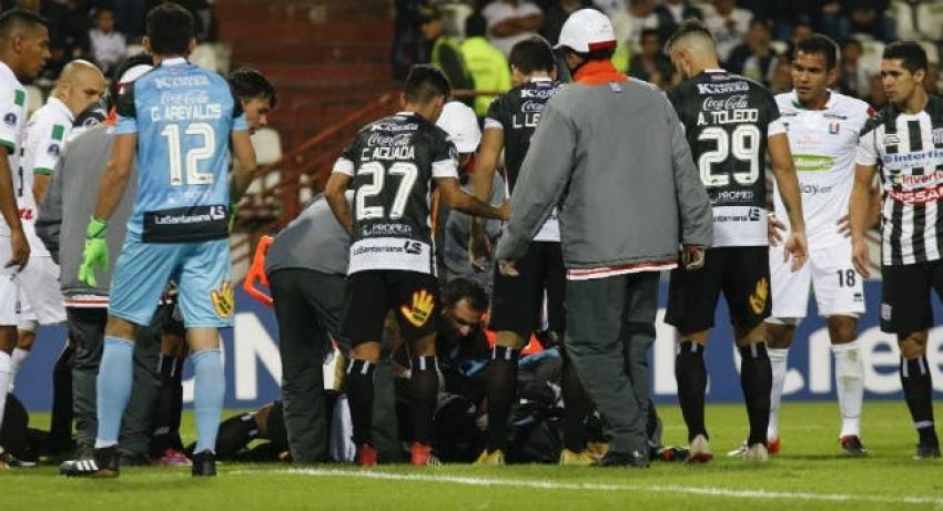 [VIDEO] Defensa del Deportivo Santaní de Paraguay pasó el susto de su vida en la Sudamericana