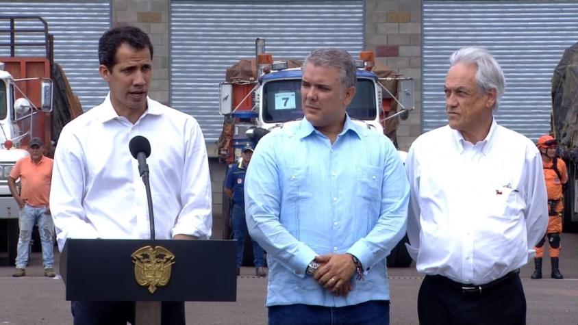 Juan Guaidó e Iván Duque recalcan que ayuda humanitaria "ingresará de forma pacífica a Venezuela"