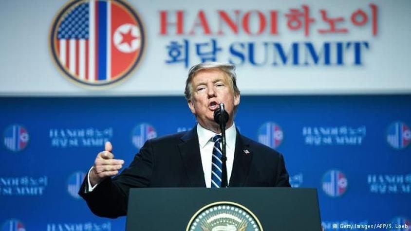 Trump: diferencias sobre sanciones causaron falta de acuerdo con Kim