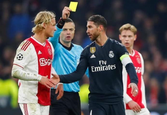 [VIDEO] UEFA suspende por dos partidos a Sergio Ramos tras forzar una tarjeta amarilla