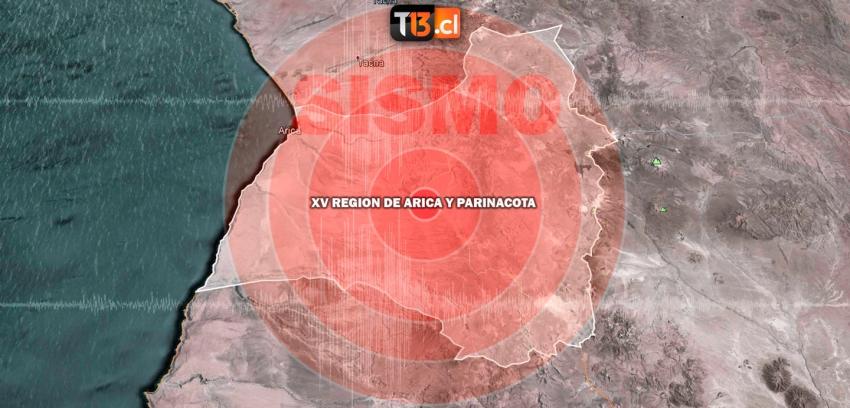 Temblor se percibe en la región de Arica y Parinacota