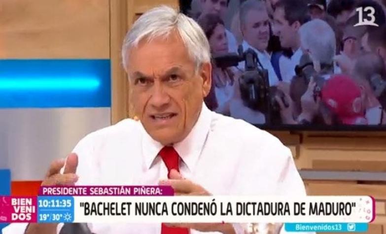 Piñera alude a "experiencia personal" de Bachelet en DDHH para que condene régimen de Maduro