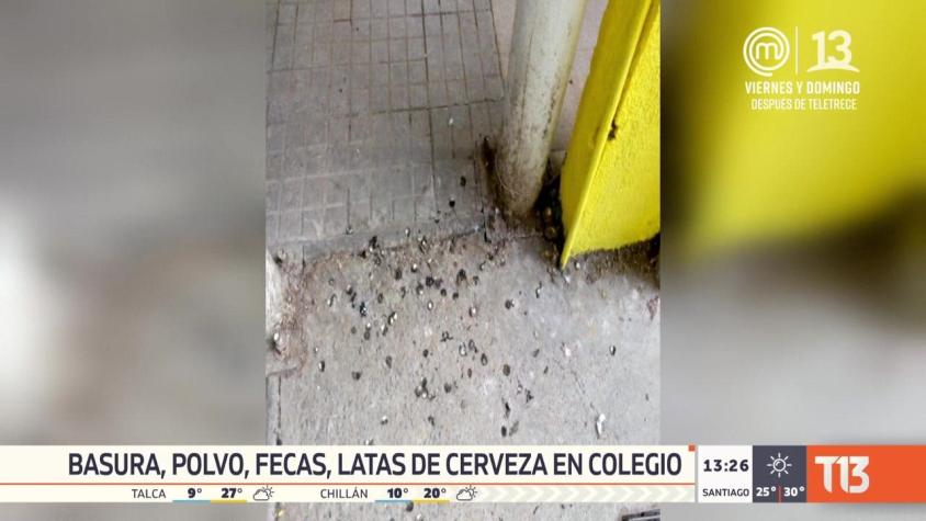 "Había fecas de ratón y paloma": colegio de Maipú le da insalubre bienvenida a sus alumnos