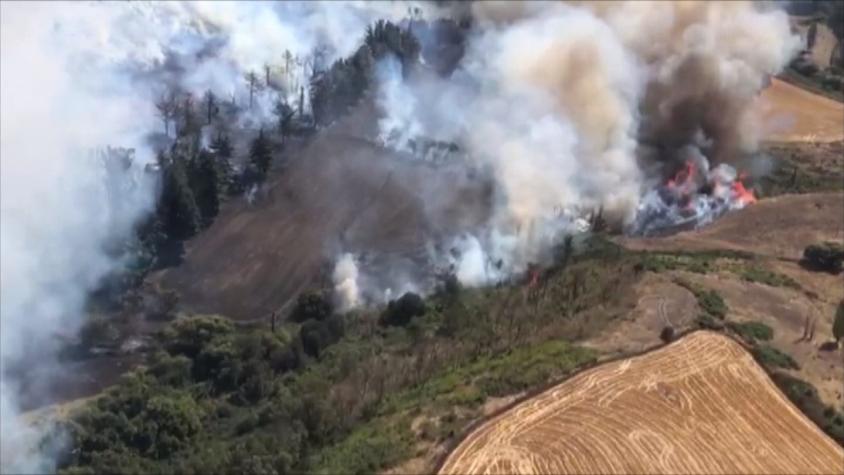 Región de la Araucanía: Incendio se registra en la comuna de Lautaro