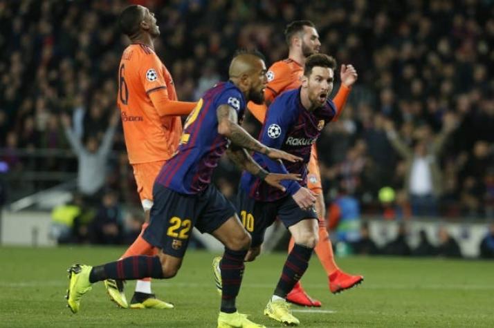 FC Barcelona golea a Lyon con presencia de Arturo Vidal y avanza en la Champions