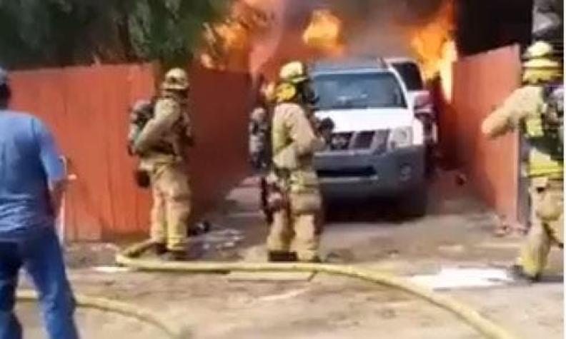 [VIDEO] Hombre arriesga su vida para salvar a su perrita atrapada en un incendio