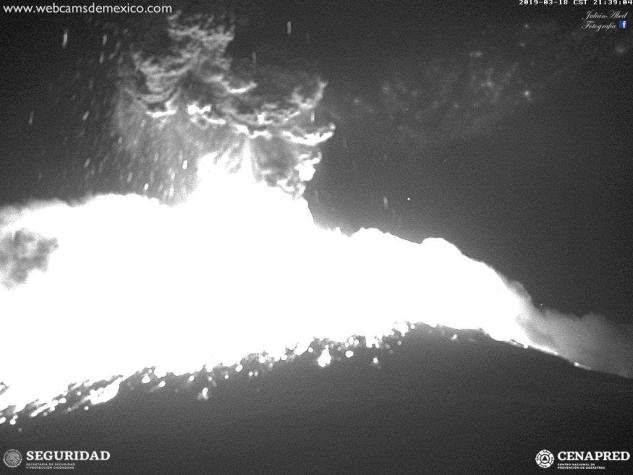 [VIDEO] Las impresionantes imágenes de la explosión del volcán Popocatépetl en México