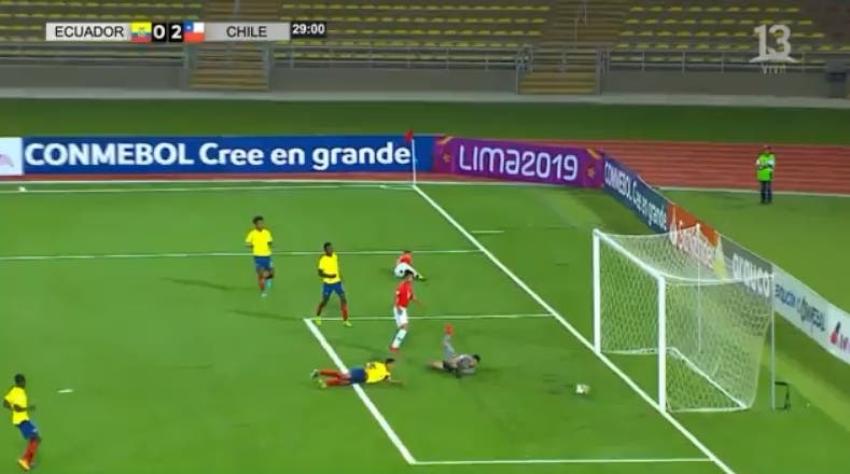 [VIDEO] El palo evitó el tercer gol de La Roja ante Ecuador en el Sudamericano Sub 17