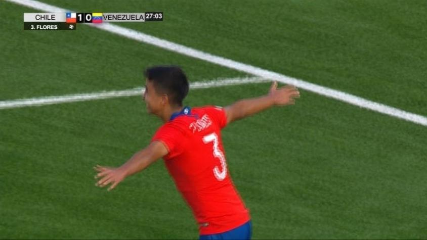 [VIDEO] Patricio Flores inaugura el marcador para Chile ante Venezuela en el Sudamericano Sub 17
