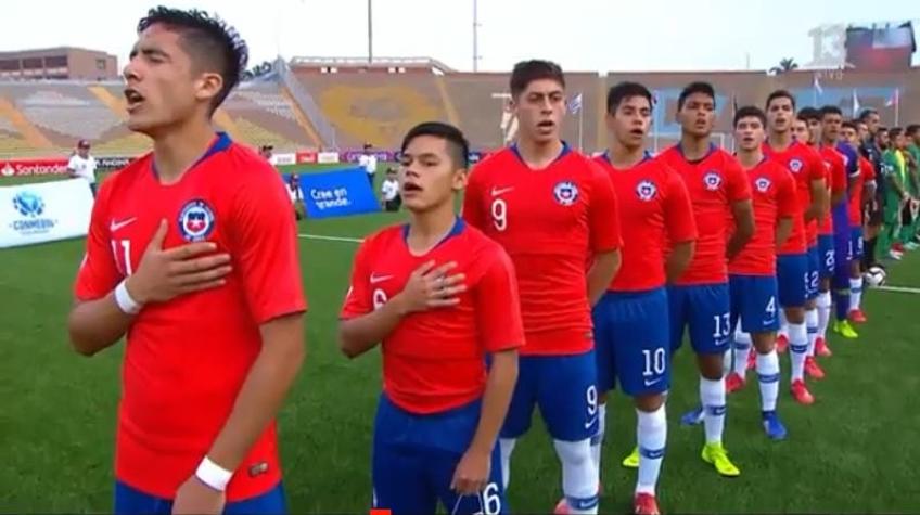 [VIDEO] El himno de Chile en el duelo de La Roja ante Bolivia en el Sudamericano Sub 17