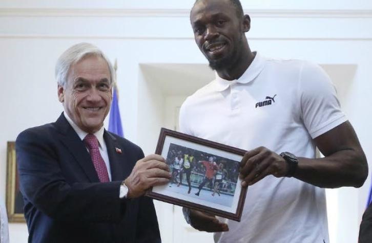 [VIDEO] "Sebastián Piñera es súper rápido": Usain Bolt comparte "meme" del presidente