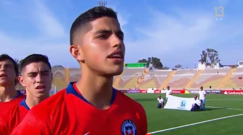 [VIDEO] Así se escuchó el himno de Chile en Lima en el duelo ante Ecuador por el Sudamericano Sub 17