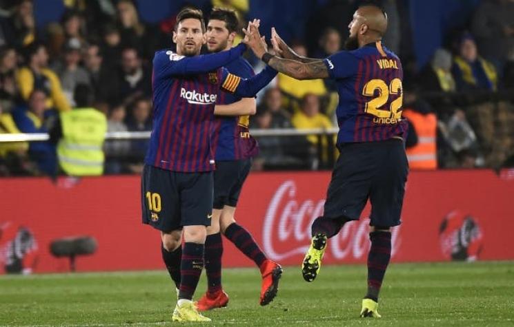 [VIDEO] FC Barcelona logra agónico empate ante Villarreal con Vidal presente todo el partido