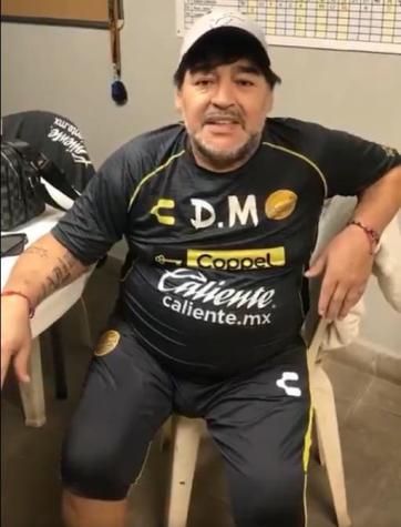 [VIDEO] "Cuidado que en cualquier momento llego": El aviso de Maradona en el aniversario de Boca