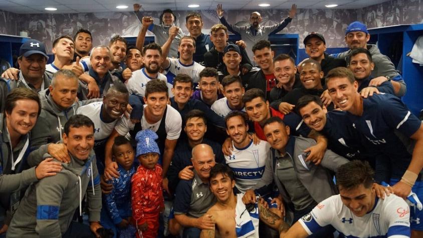 [FOTO] Así festejó la UC en el camarín la victoria sobre Gremio por Copa Libertadores