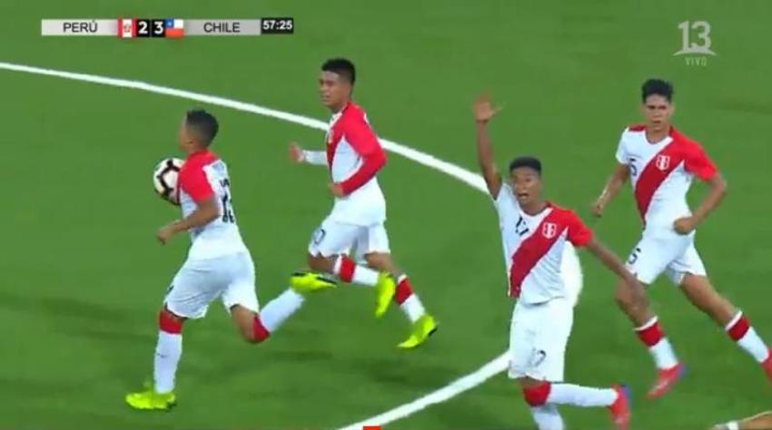 [VIDEO] Perú estrecha el marcador ante La Roja en el Sudamericano Sub 17