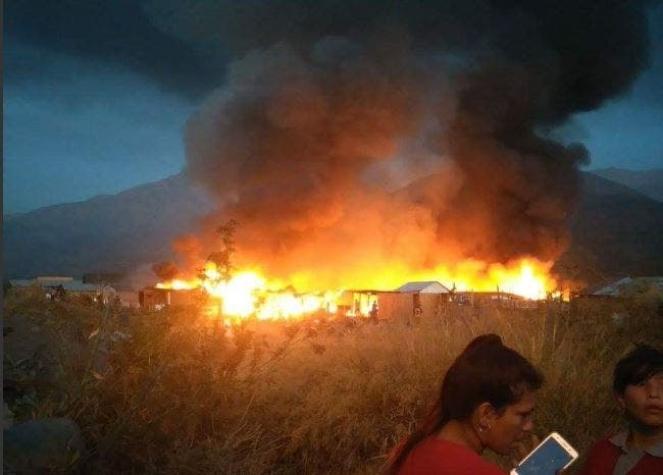 Incendio en un campamento en Puente Alto deja cerca de 30 viviendas destruidas