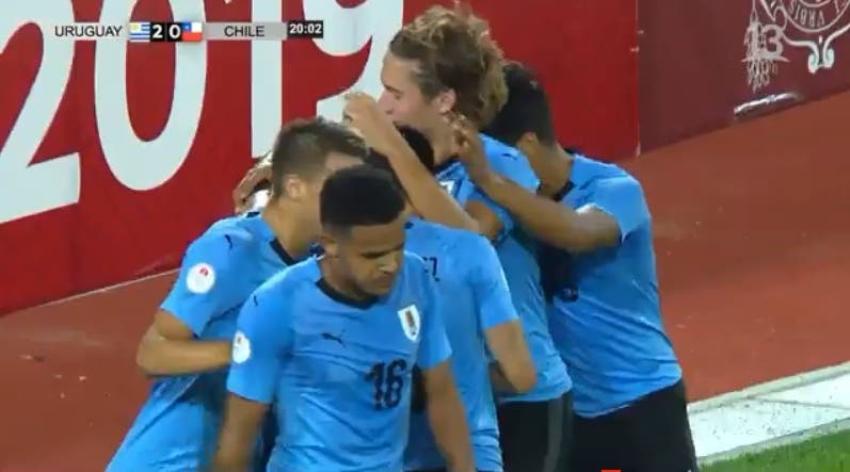 [VIDEO] Uruguay golpea a La Roja y en casi tres minutos anota el 2-0 en el Sudamericano Sub 17