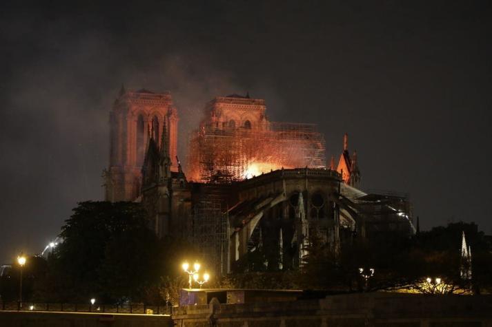 [FOTOS] Incendio en Notre Dame: El dramático escenario que se vive en las cercanías de la catedral