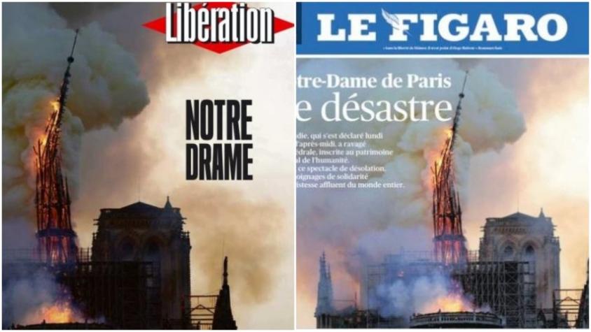 [FOTOS] Francia conmocionada: Las portadas tras el devastador incendio de Notre Dame