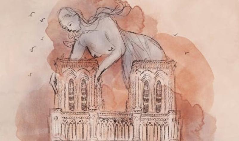 [FOTOS] Artistas gráficos realizan distintos homenajes a la catedral de Notre Dame