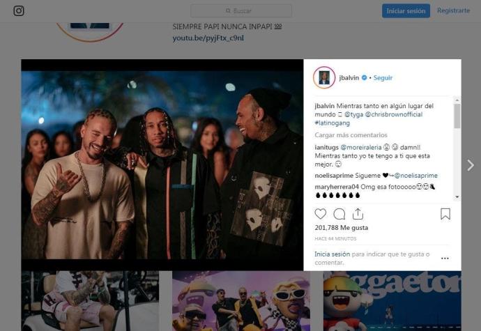 Destrozan a J Balvin en Instagram por publicar fotografía junto al indeseable rapero Chris Brown