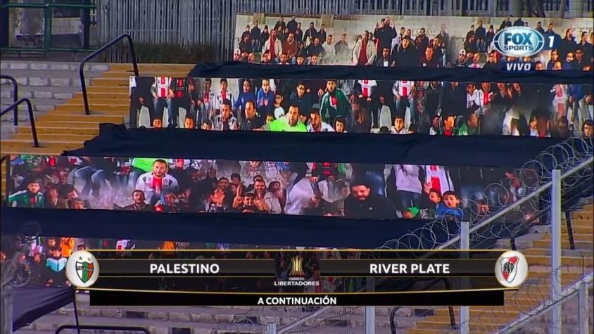 [VIDEO] El inédito "apoyo virtual" que recibió Palestino ante River Plate