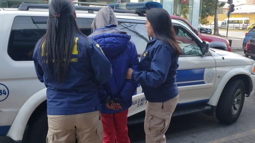 PDI Concepción detiene a adolescente que violó a una menor de 13 años