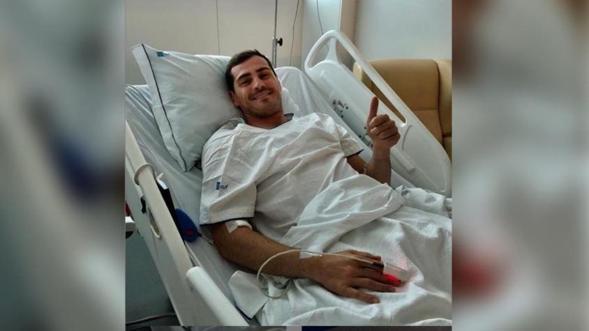 Iker Casillas reaparece desde el hospital tras sufrir infarto: "Todo controlado por aquí"