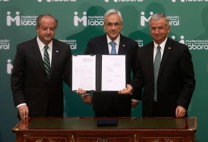 Piñera firma proyecto de modernización laboral con énfasis en flexibilidad de jornadas de trabajo
