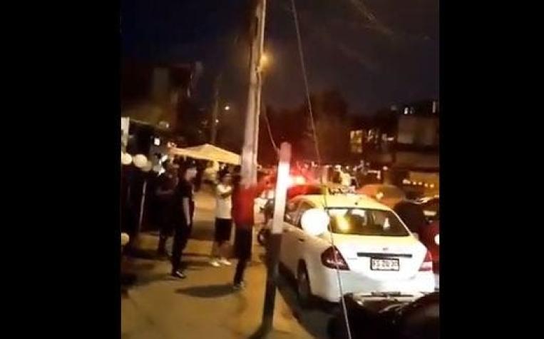 [VIDEO] Vecinos de Conchalí registran balacera en plena vía pública durante velorio