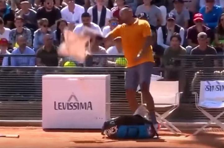 [VIDEO] Expulsan a Nick Kyrgios del Master 1000 de Roma por lanzar una silla a la cancha