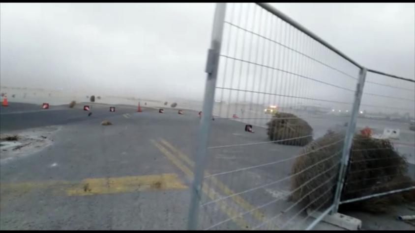 [VIDEO] Desvían vuelos a Concepción por fuertes ráfagas de viento en Santiago