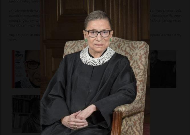 Mujeres Bacanas: Ruth Bader Ginsburg, la jueza de EEUU