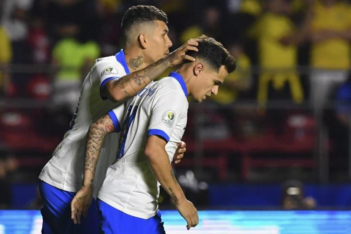 [VIDEO] Coutinho anota el primero para Brasil en Copa América con penal cobrado gracias al VAR