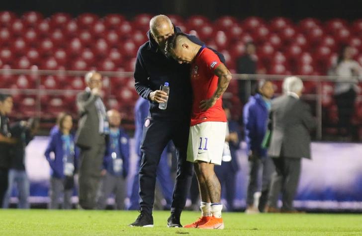 Emoción: Eduardo Vargas no pudo contener las lágrimas tras su retorno goleador a la Roja