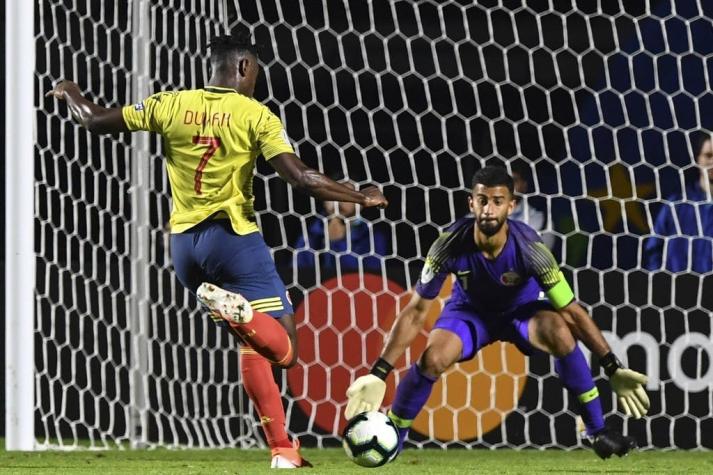 [VIDEO] El insólito gol que se perdió el héroe de Colombia en el partido ante Qatar